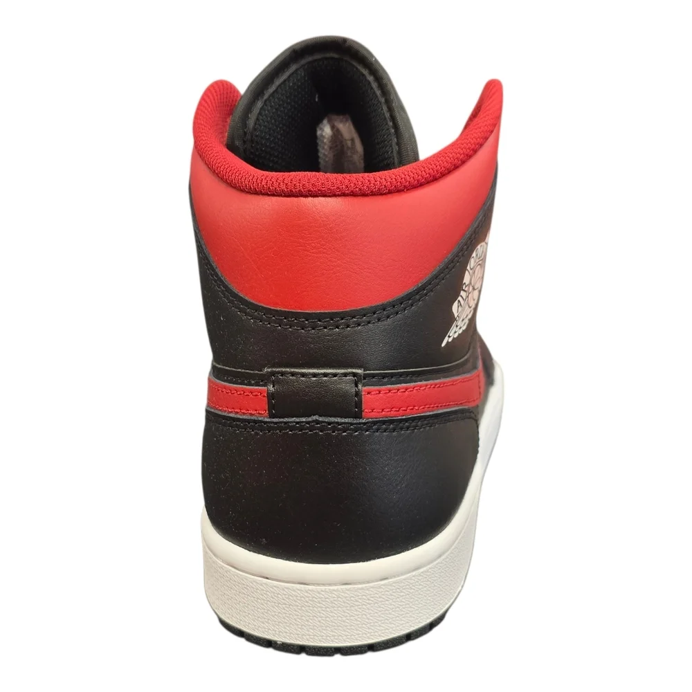 Nike Jordan 1 Mid Bred Twist Black Varsity Red Summit White Men's DQ8426-067